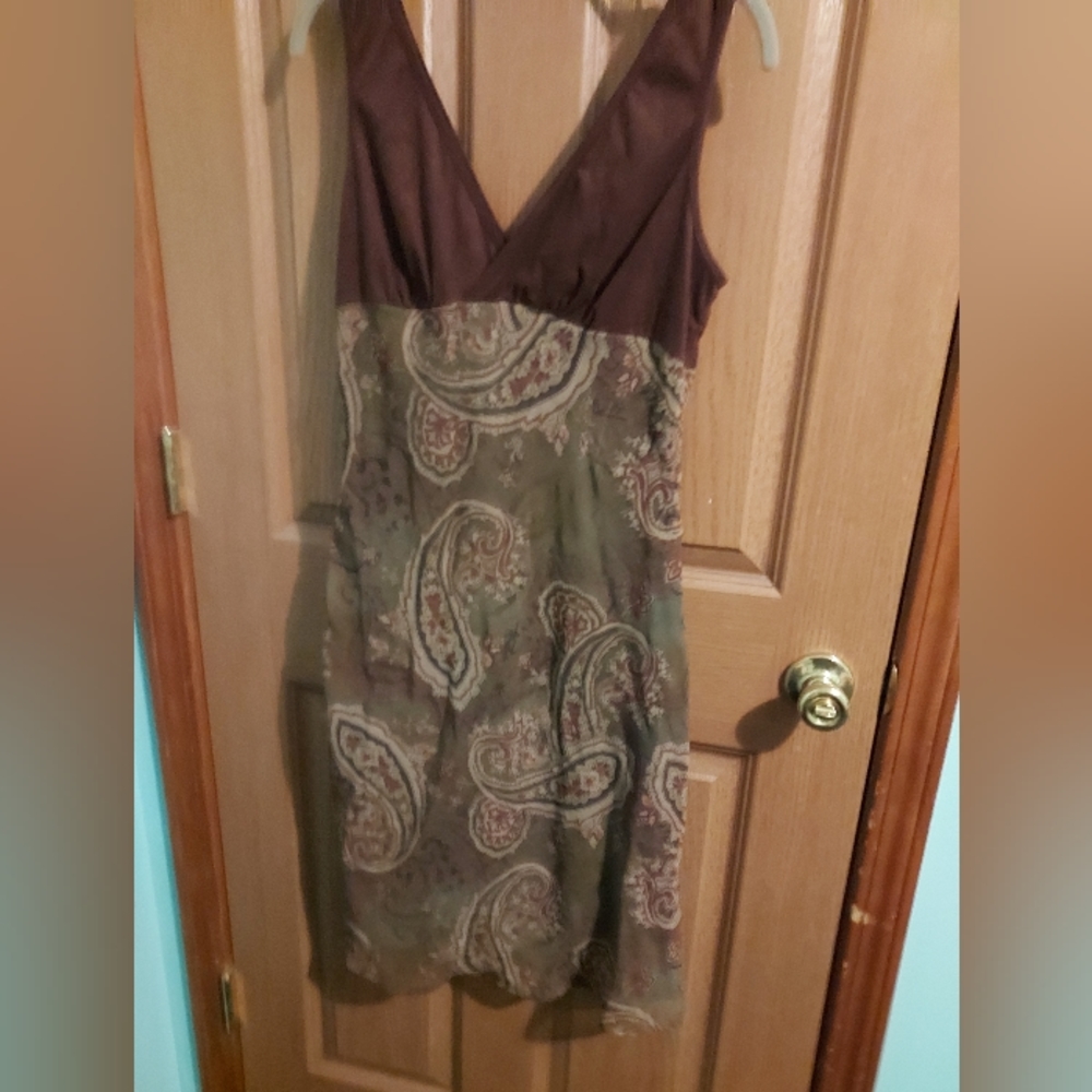 VINTAGE Boho Paisley Dress